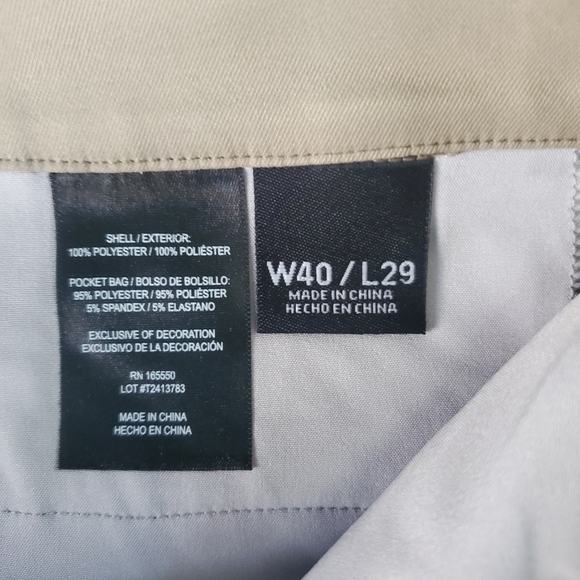 Men’s 32 Degrees Cool Regular Fit Stretch Performan Pant Tan Size 40x29 NWT - Picture 11 of 12